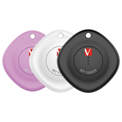 Verbatim (32132) MYF-03 MY FINDER BLUETOOTH ITEM FINDER 3 PACK BLACK /WHITE / PURPLE