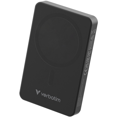 Verbatim (32227) Charge 'n' Go Essentials MagSafe Power Bank  Wireless 10000mAh Black