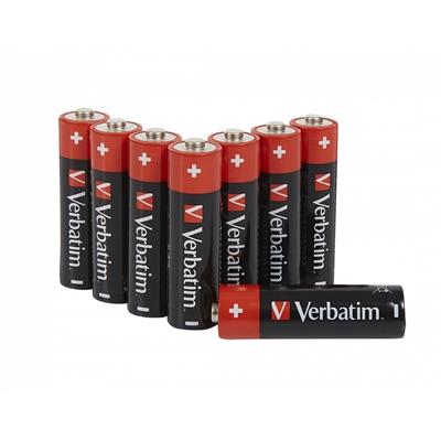 Verbatim (49503) AA Battery Alkaline 8 Pack (Hangcard)
