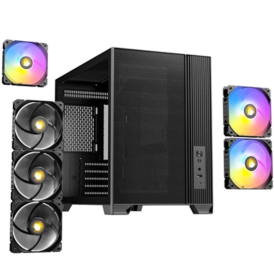 Antec FLUX M  Mini Tower PC Case - Tempered Glass