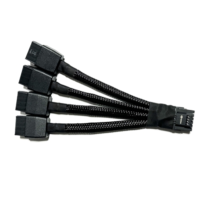Replacement 12VHPWR 12+4Pin PCIE 5.0 to 4x8Pin (6+2P) Power Cable 10cm Braided