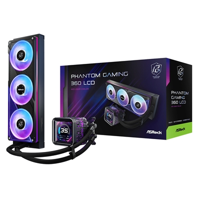 ASRock Phantom Gaming 360 LCD AIO Liquid CPU Cooler