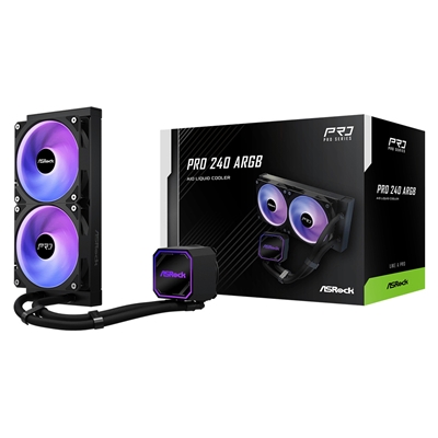 ASRock Pro 240 ARGB AIO Liquid CPU Cooler
