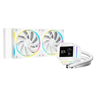 DeepCool LM240 White Liquid CPU Cooler with 2.4" IPS Display