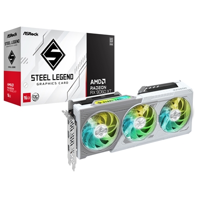 ASRock AMD Radeon RX 9060 XT Steel Legend OC 8GB GDDR6 Graphics Card