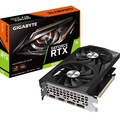 Gigabyte NVIDIA GeForce RTX 3050 WINDFORCE OC V2 8GB GDDR6 Graphics Card