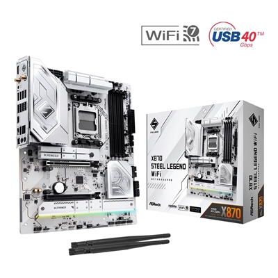 ASRock X870 STEEL LEGEND WIFI AMD AM5 Socket Motherboard