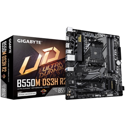 Gigabyte B550M DS3H R2 AMD AM4 Socket Micro ATX Motherboard