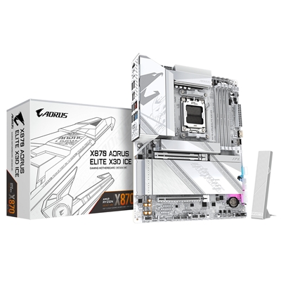 Gigabyte X870 AORUS ELITE X3D ICE AMD AM5 Socket Motherboard