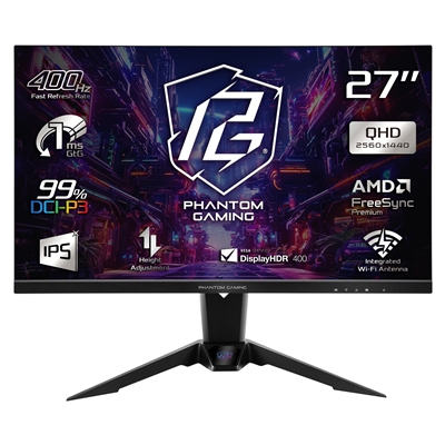 ASRock Phantom Gaming PG27QFW2A 27 Inch QHD (2560 x 1440) IPS Gaming Monitor