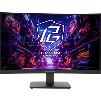 ASRock Phantom Gaming PG27QRT1B 27 Inch QHD (2560 x 1440) Curved 1500R VA Gaming Monitor