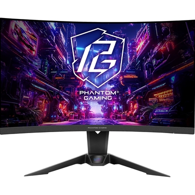 ASRock Phantom Gaming PG27QRT2A 27 Inch QHD (2560 x 1440) Curved (1500R) VA Gaming Monitor