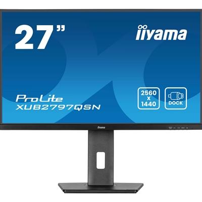 iiyama ProLite XUB2797QSN-B2 27" QHD IPS technology panel with USB-C dock and RJ45 (LAN)