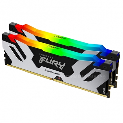Kingston FURY Renegade RGB KF572C38RSAK2-48 48GB (24GB x2) DDR5 7200MT/s Silver/Black DIMM [XMP]